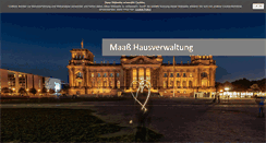 Desktop Screenshot of maass-hausverwaltung.de
